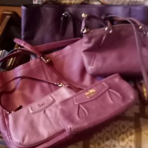 Coach 3 handbags 2 wristlets